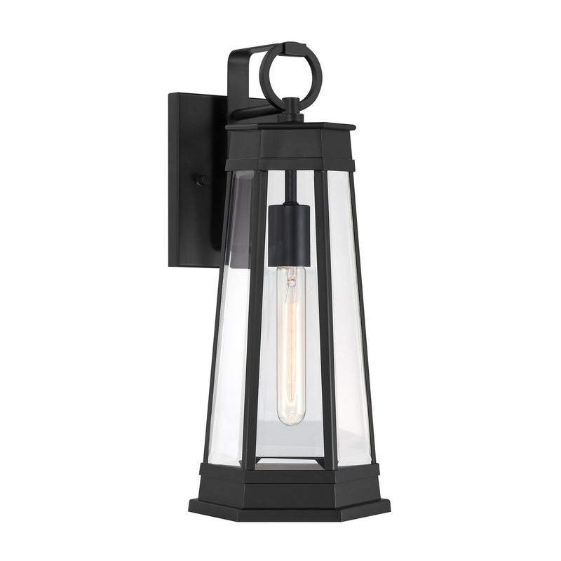 One Light Outdoor Wall Lantern<br /><span style="color:#4AB0CE;">Entrega: 4-10 dias en USA</span><br /><span style="color:#4AB0CE;font-size:60%;">PREGUNTE POR ENTREGA EN PANAMA</span><br />Collection: Payne<br />Finish: Matte Black