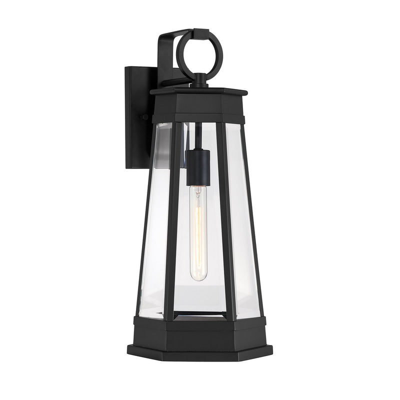 One Light Outdoor Wall Lantern<br /><span style="color:#4AB0CE;">Entrega: 4-10 dias en USA</span><br /><span style="color:#4AB0CE;font-size:60%;">PREGUNTE POR ENTREGA EN PANAMA</span><br />Collection: Payne<br />Finish: Matte Black