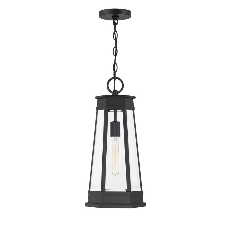 One Light Outdoor Hanging Lantern<br /><span style="color:#4AB0CE;">Entrega: 4-10 dias en USA</span><br /><span style="color:#4AB0CE;font-size:60%;">PREGUNTE POR ENTREGA EN PANAMA</span><br />Collection: Payne<br />Finish: Matte Black