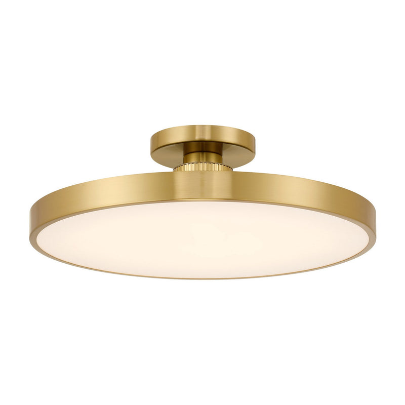 LED Semi-Flush Mount<br /><span style="color:#4AB0CE;">Entrega: 3-4 semanas en USA</span><br /><span style="color:#4AB0CE;font-size:60%;">PREGUNTE POR ENTREGA EN PANAMA</span><br />Collection: Thayer<br />Finish: Warm Brass