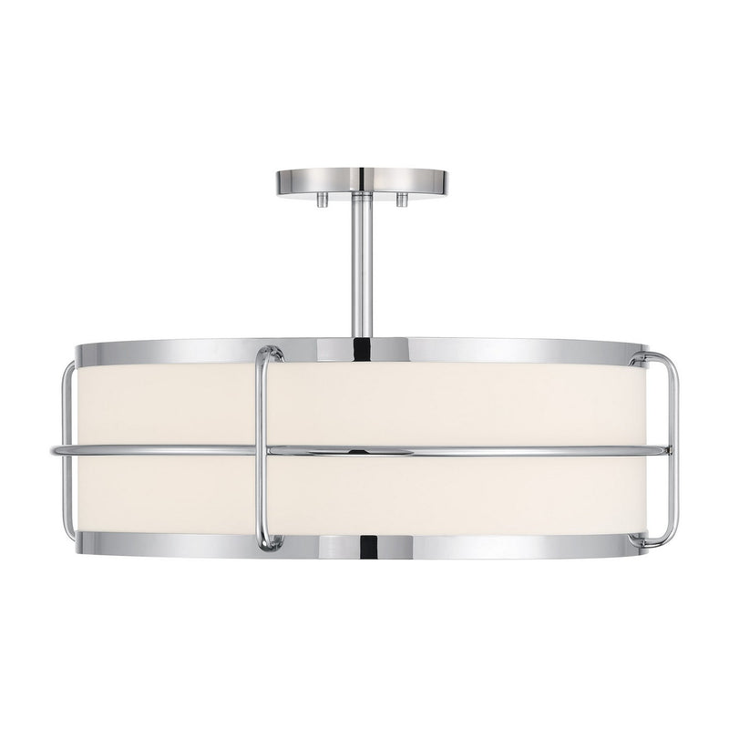 Four Light Semi-Flush Mount<br /><span style="color:#4AB0CE;">Entrega: 4-10 dias en USA</span><br /><span style="color:#4AB0CE;font-size:60%;">PREGUNTE POR ENTREGA EN PANAMA</span><br />Collection: Chauncey<br />Finish: Chrome