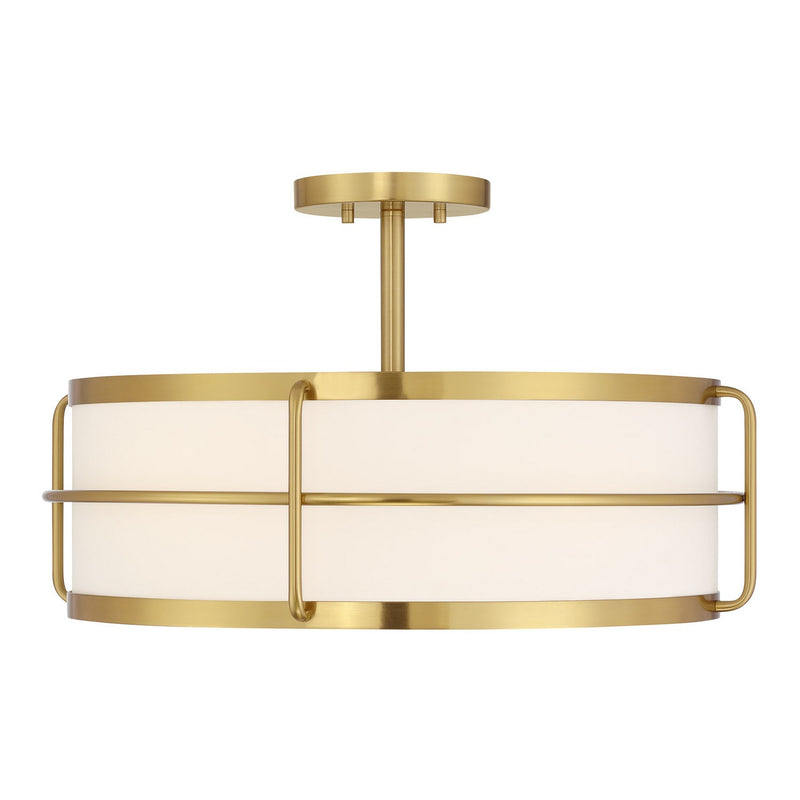 Four Light Semi-Flush Mount<br /><span style="color:#4AB0CE;">Entrega: 4-5 semanas en USA</span><br /><span style="color:#4AB0CE;font-size:60%;">PREGUNTE POR ENTREGA EN PANAMA</span><br />Collection: Chauncey<br />Finish: Warm Brass