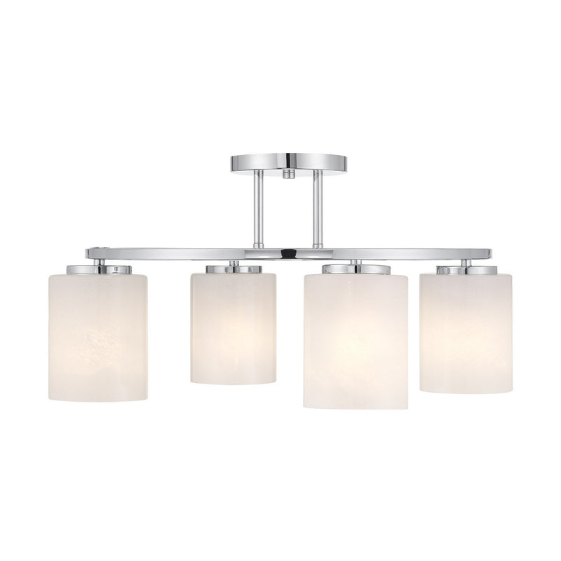 Four Light Semi-Flush Mount<br /><span style="color:#4AB0CE;">Entrega: 4-10 dias en USA</span><br /><span style="color:#4AB0CE;font-size:60%;">PREGUNTE POR ENTREGA EN PANAMA</span><br />Collection: Herron<br />Finish: Chrome