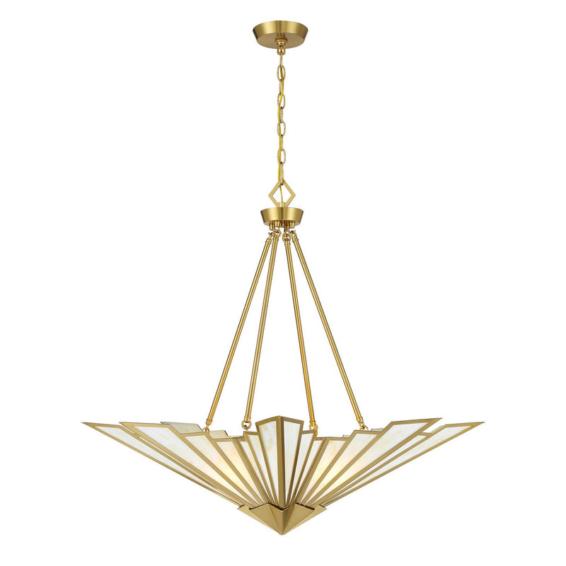 Four Light Pendant<br /><span style="color:#4AB0CE;">Entrega: 4-10 dias en USA</span><br /><span style="color:#4AB0CE;font-size:60%;">PREGUNTE POR ENTREGA EN PANAMA</span><br />Collection: Rivage<br />Finish: Warm Brass