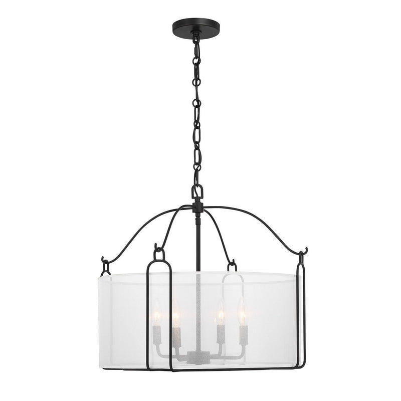 Four Light Pendant<br /><span style="color:#4AB0CE;">Entrega: 4-10 dias en USA</span><br /><span style="color:#4AB0CE;font-size:60%;">PREGUNTE POR ENTREGA EN PANAMA</span><br />Collection: Ashlay<br />Finish: Matte Black
