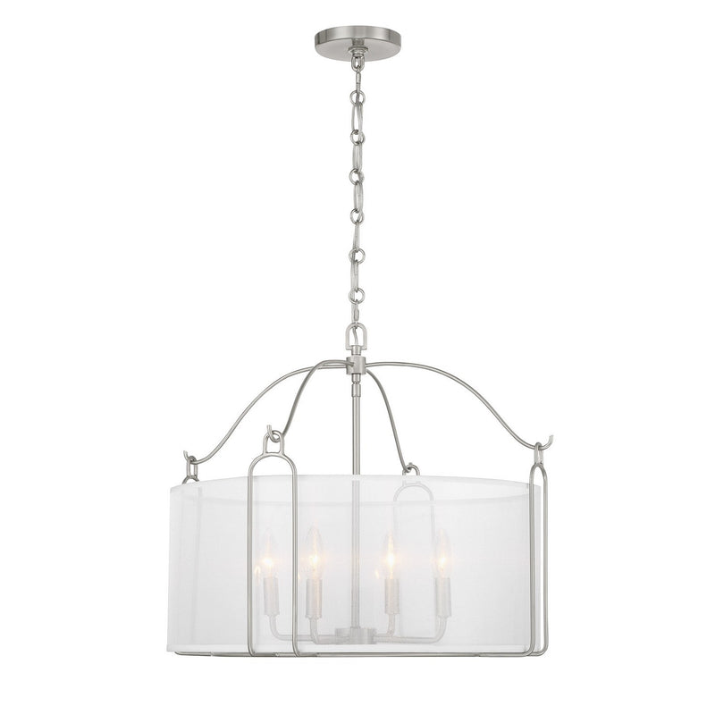 Four Light Pendant<br /><span style="color:#4AB0CE;">Entrega: 4-10 dias en USA</span><br /><span style="color:#4AB0CE;font-size:60%;">PREGUNTE POR ENTREGA EN PANAMA</span><br />Collection: Ashlay<br />Finish: Satin Nickel