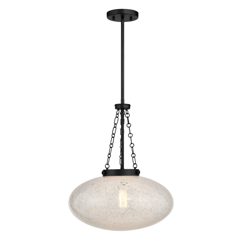 One Light Pendant<br /><span style="color:#4AB0CE;">Entrega: 4-10 dias en USA</span><br /><span style="color:#4AB0CE;font-size:60%;">PREGUNTE POR ENTREGA EN PANAMA</span><br />Collection: Willow<br />Finish: Matte Black