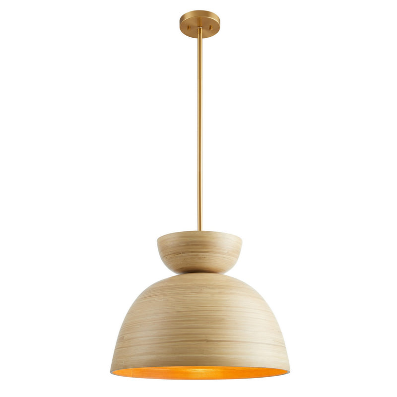 One Light Pendant<br /><span style="color:#4AB0CE;">Entrega: 4-10 dias en USA</span><br /><span style="color:#4AB0CE;font-size:60%;">PREGUNTE POR ENTREGA EN PANAMA</span><br />Collection: Agave<br />Finish: Natural Bamboo