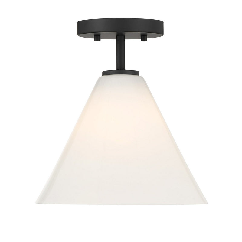 One Light Mini-Pendant<br /><span style="color:#4AB0CE;">Entrega: 4-10 dias en USA</span><br /><span style="color:#4AB0CE;font-size:60%;">PREGUNTE POR ENTREGA EN PANAMA</span><br />Collection: Blair<br />Finish: Matte Black
