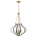 Four Light Pendant<br /><span style="color:#4AB0CE;">Entrega: 4-10 dias en USA</span><br /><span style="color:#4AB0CE;font-size:60%;">PREGUNTE POR ENTREGA EN PANAMA</span><br />Collection: Mercer<br />Finish: Matte Black and Warm Brass