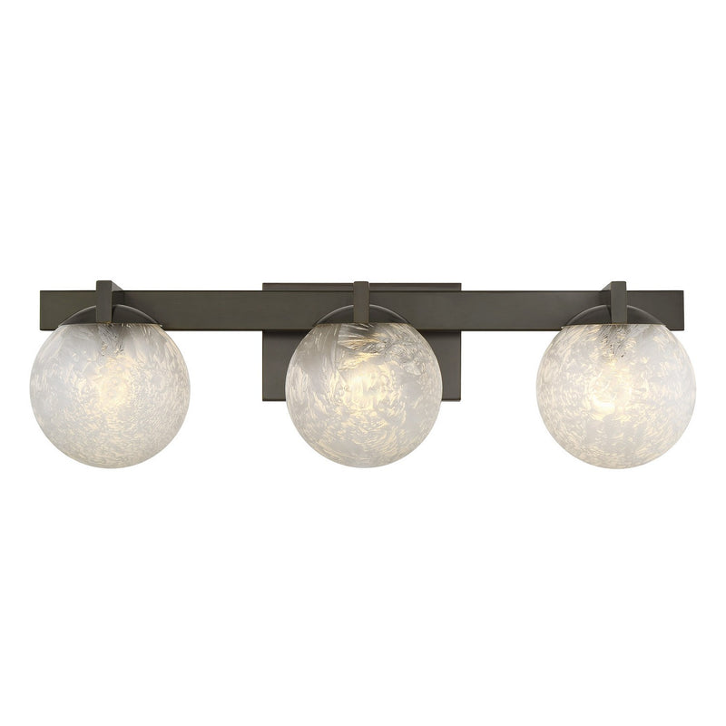 Three Light Bathroom Vanity<br /><span style="color:#4AB0CE;">Entrega: 8-9 semanas en USA</span><br /><span style="color:#4AB0CE;font-size:60%;">PREGUNTE POR ENTREGA EN PANAMA</span><br />Collection: Darien<br />Finish: Mediterranean Bronze