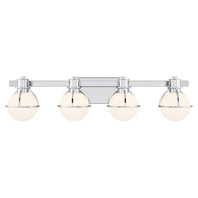 Four Light Bathroom Vanity<br /><span style="color:#4AB0CE;">Entrega: 3-4 semanas en USA</span><br /><span style="color:#4AB0CE;font-size:60%;">PREGUNTE POR ENTREGA EN PANAMA</span><br />Collection: Pierce<br />Finish: Chrome