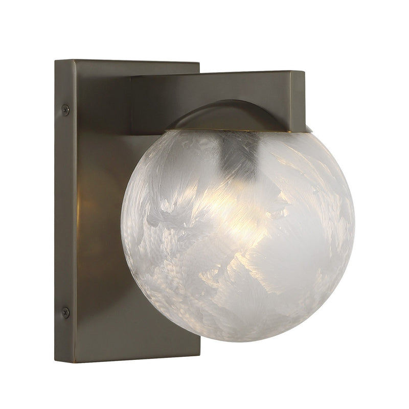 One Light Wall Sconce<br /><span style="color:#4AB0CE;">Entrega: 4-10 dias en USA</span><br /><span style="color:#4AB0CE;font-size:60%;">PREGUNTE POR ENTREGA EN PANAMA</span><br />Collection: Darien<br />Finish: Mediterranean Bronze