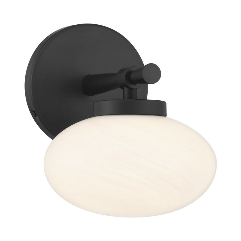 One Light Wall Sconce<br /><span style="color:#4AB0CE;">Entrega: 4-10 dias en USA</span><br /><span style="color:#4AB0CE;font-size:60%;">PREGUNTE POR ENTREGA EN PANAMA</span><br />Collection: Barrow<br />Finish: Matte Black