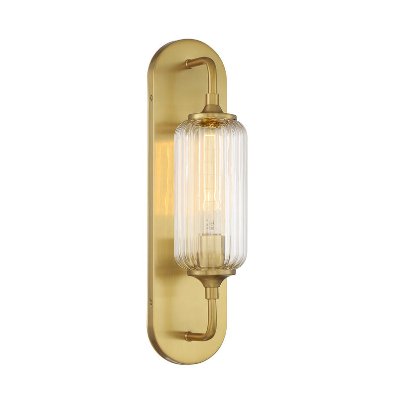 One Light Wall Sconce<br /><span style="color:#4AB0CE;">Entrega: 3-4 semanas en USA</span><br /><span style="color:#4AB0CE;font-size:60%;">PREGUNTE POR ENTREGA EN PANAMA</span><br />Collection: Holton<br />Finish: Warm Brass