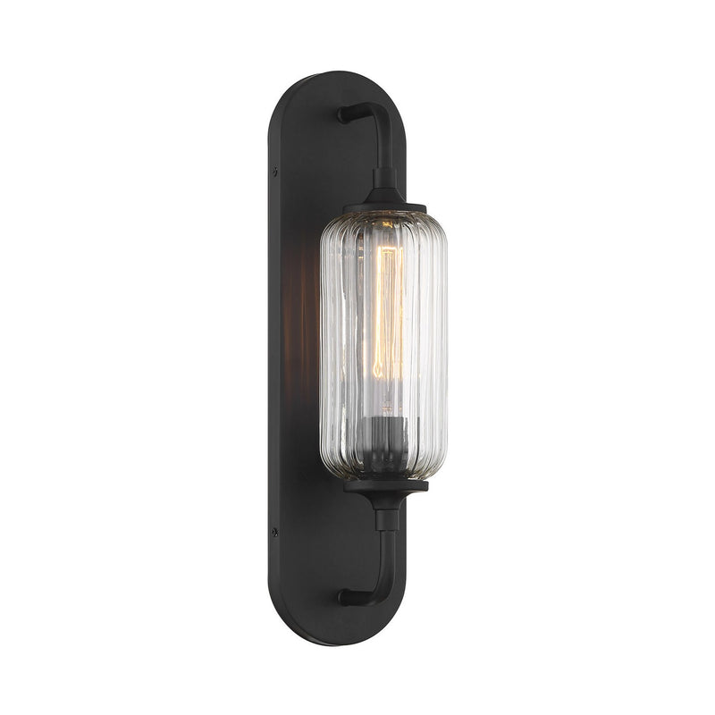 One Light Wall Sconce<br /><span style="color:#4AB0CE;">Entrega: 3-4 semanas en USA</span><br /><span style="color:#4AB0CE;font-size:60%;">PREGUNTE POR ENTREGA EN PANAMA</span><br />Collection: Holton<br />Finish: Matte Black