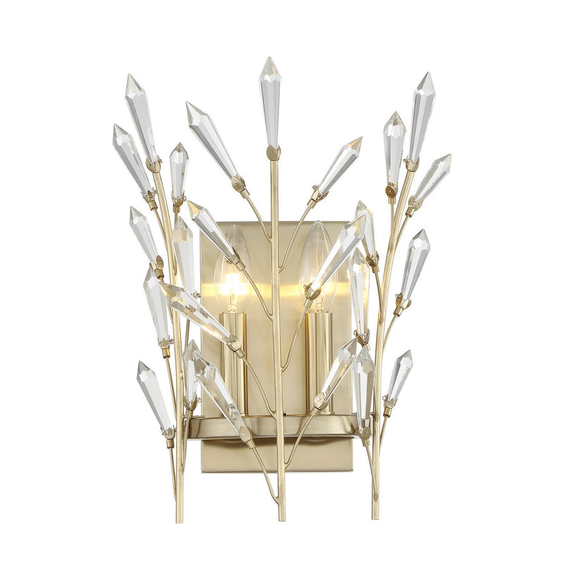 Two Light Wall Sconce<br /><span style="color:#4AB0CE;">Entrega: 4-10 dias en USA</span><br /><span style="color:#4AB0CE;font-size:60%;">PREGUNTE POR ENTREGA EN PANAMA</span><br />Collection: Orianna<br />Finish: Noble Brass