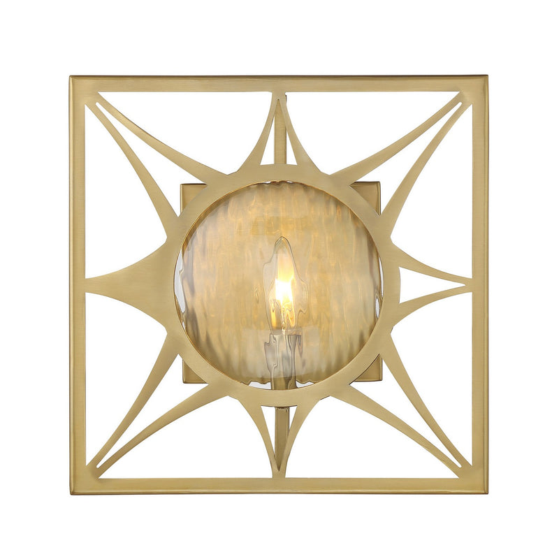 One Light Wall Sconce<br /><span style="color:#4AB0CE;">Entrega: 4-10 dias en USA</span><br /><span style="color:#4AB0CE;font-size:60%;">PREGUNTE POR ENTREGA EN PANAMA</span><br />Collection: Balfour<br />Finish: Warm Brass