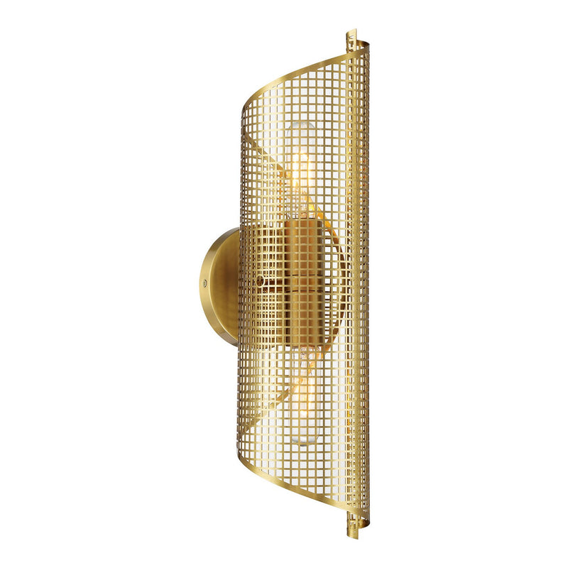 Two Light Wall Sconce<br /><span style="color:#4AB0CE;">Entrega: 4-10 dias en USA</span><br /><span style="color:#4AB0CE;font-size:60%;">PREGUNTE POR ENTREGA EN PANAMA</span><br />Collection: Hillbourne<br />Finish: Warm Brass