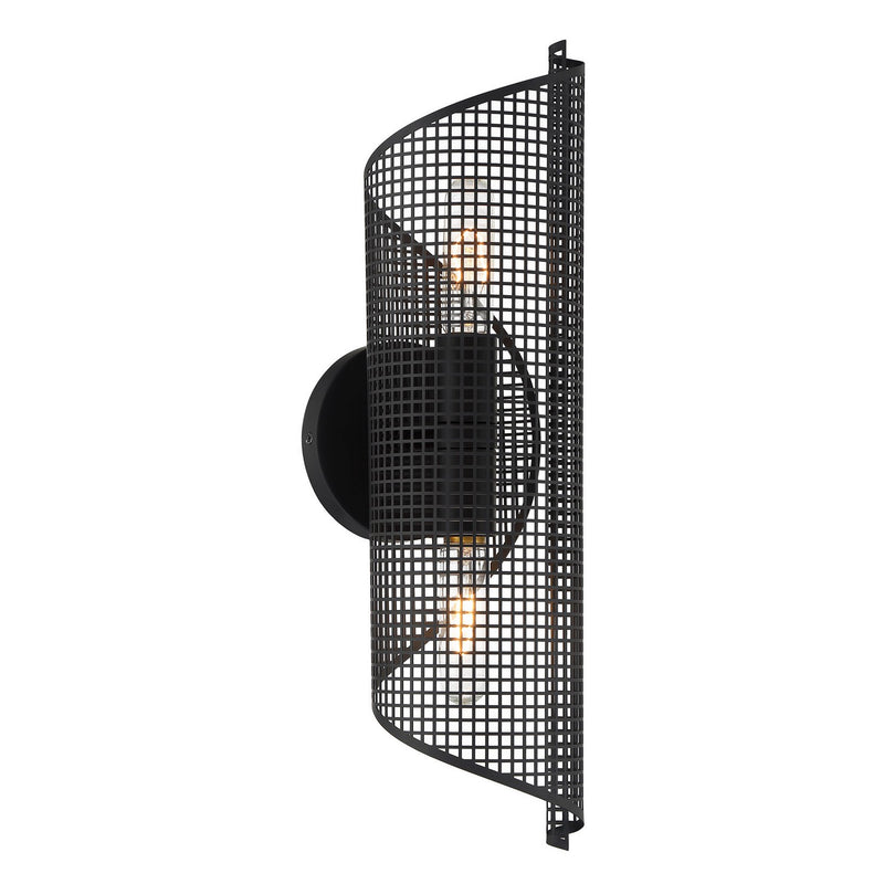 Two Light Wall Sconce<br /><span style="color:#4AB0CE;">Entrega: 4-10 dias en USA</span><br /><span style="color:#4AB0CE;font-size:60%;">PREGUNTE POR ENTREGA EN PANAMA</span><br />Collection: Hillbourne<br />Finish: Matte Black