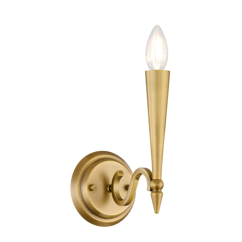 One Light Wall Sconce<br /><span style="color:#4AB0CE;">Entrega: 4-10 dias en USA</span><br /><span style="color:#4AB0CE;font-size:60%;">PREGUNTE POR ENTREGA EN PANAMA</span><br />Collection: Tremont<br />Finish: Riviera Brass