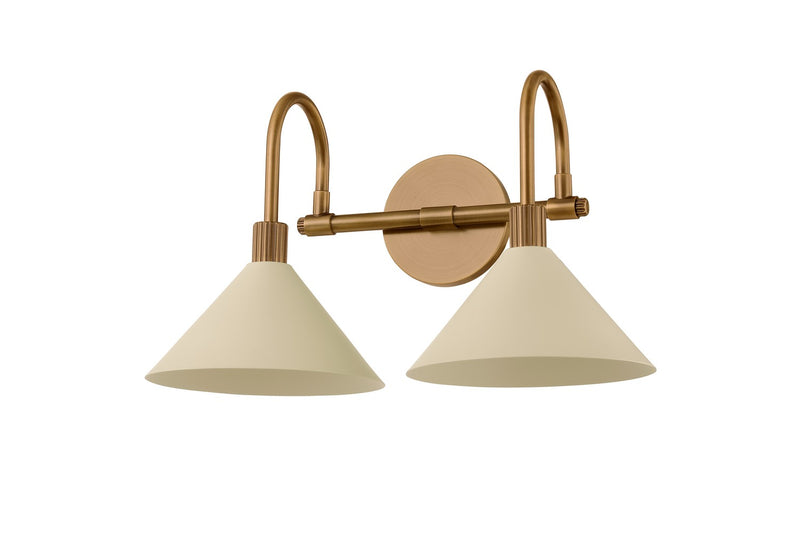 Two Light Bath<br /><span style="color:#4AB0CE;">Entrega: 17-18 semanas en USA</span><br /><span style="color:#4AB0CE;font-size:60%;">PREGUNTE POR ENTREGA EN PANAMA</span><br />Collection: Jovani<br />Finish: Patina Brass And Soft Sand