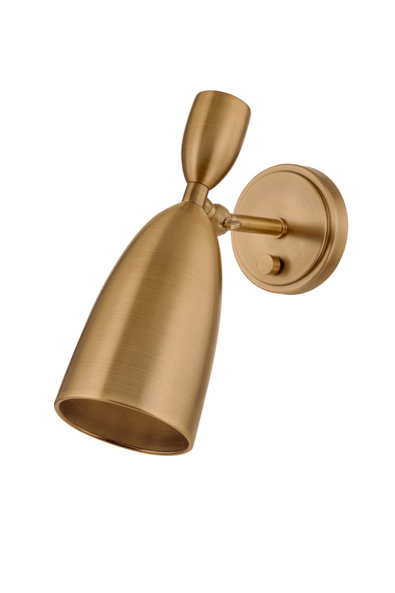 LED Wall Sconce<br /><span style="color:#4AB0CE;">Entrega: 17-18 semanas en USA</span><br /><span style="color:#4AB0CE;font-size:60%;">PREGUNTE POR ENTREGA EN PANAMA</span><br />Collection: Spade<br />Finish: Patina Brass