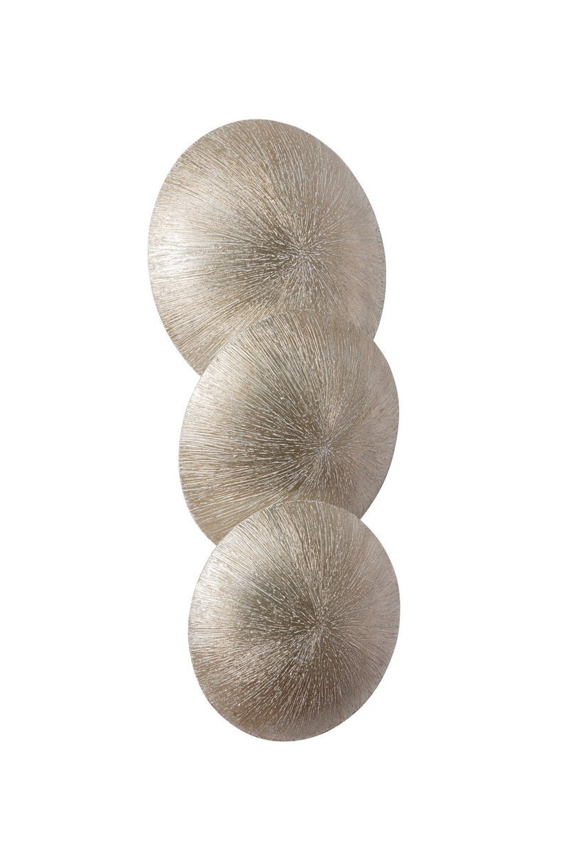 Three Light Wall Sconce<br /><span style="color:#4AB0CE;">Entrega: 9-10 semanas en USA</span><br /><span style="color:#4AB0CE;font-size:60%;">PREGUNTE POR ENTREGA EN PANAMA</span><br />Collection: Reef<br />Finish: Textured Warm Silver Leaf