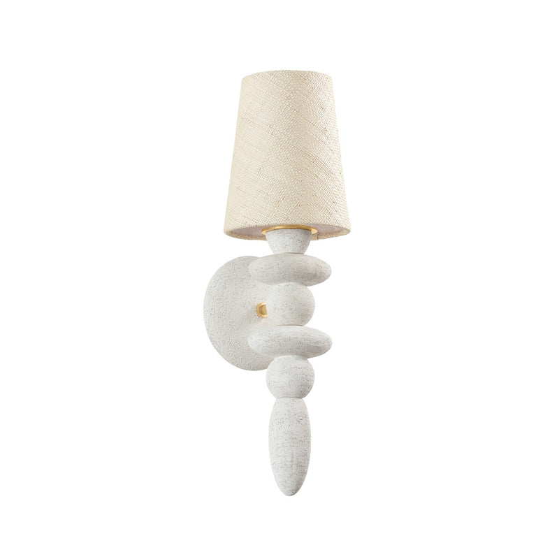 One Light Wall Sconce<br /><span style="color:#4AB0CE;">Entrega: 18-19 semanas en USA</span><br /><span style="color:#4AB0CE;font-size:60%;">PREGUNTE POR ENTREGA EN PANAMA</span><br />Collection: Cullen<br />Finish: Vintage Gold Leaf/Ceramic Gypsum Clay