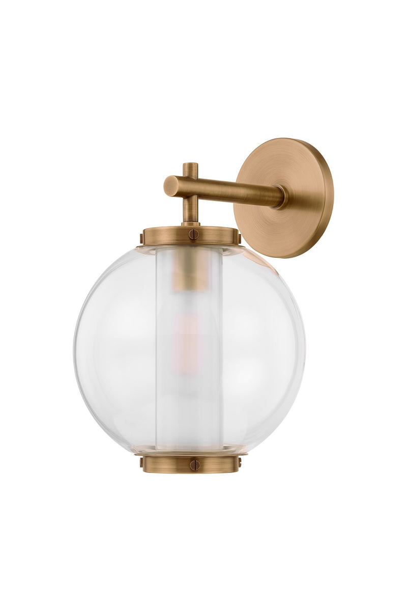One Light Wall Sconce<br /><span style="color:#4AB0CE;">Entrega: 17-18 semanas en USA</span><br /><span style="color:#4AB0CE;font-size:60%;">PREGUNTE POR ENTREGA EN PANAMA</span><br />Collection: Marco<br />Finish: Patina Brass