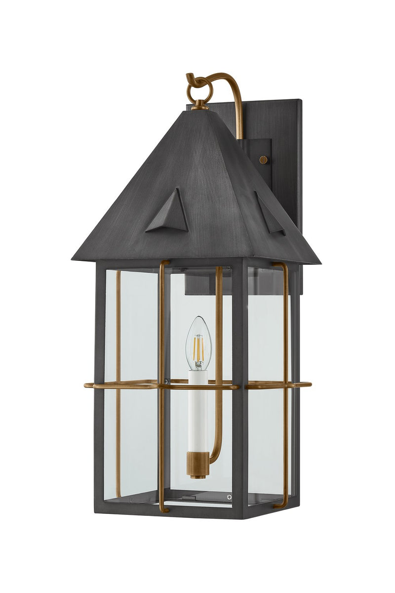 One Light Wall Sconce<br /><span style="color:#4AB0CE;">Entrega: 14-15 semanas en USA</span><br /><span style="color:#4AB0CE;font-size:60%;">PREGUNTE POR ENTREGA EN PANAMA</span><br />Collection: Toby<br />Finish: Patina Brass And Graphite