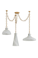 Three Light Chandelier<br /><span style="color:#4AB0CE;">Entrega: 4-10 dias en USA</span><br /><span style="color:#4AB0CE;font-size:60%;">PREGUNTE POR ENTREGA EN PANAMA</span><br />Collection: Joaquin<br />Finish: Patina Brass