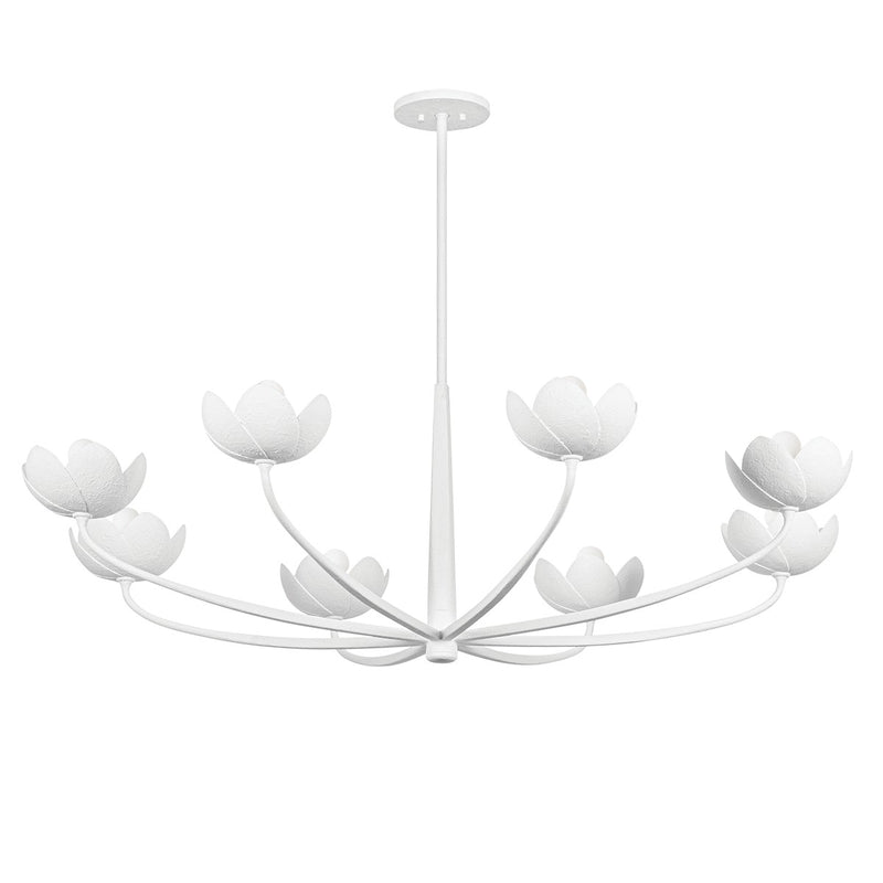 Eight Light Chandelier<br /><span style="color:#4AB0CE;">Entrega: 4-10 dias en USA</span><br /><span style="color:#4AB0CE;font-size:60%;">PREGUNTE POR ENTREGA EN PANAMA</span><br />Collection: Arcata<br />Finish: Gesso White