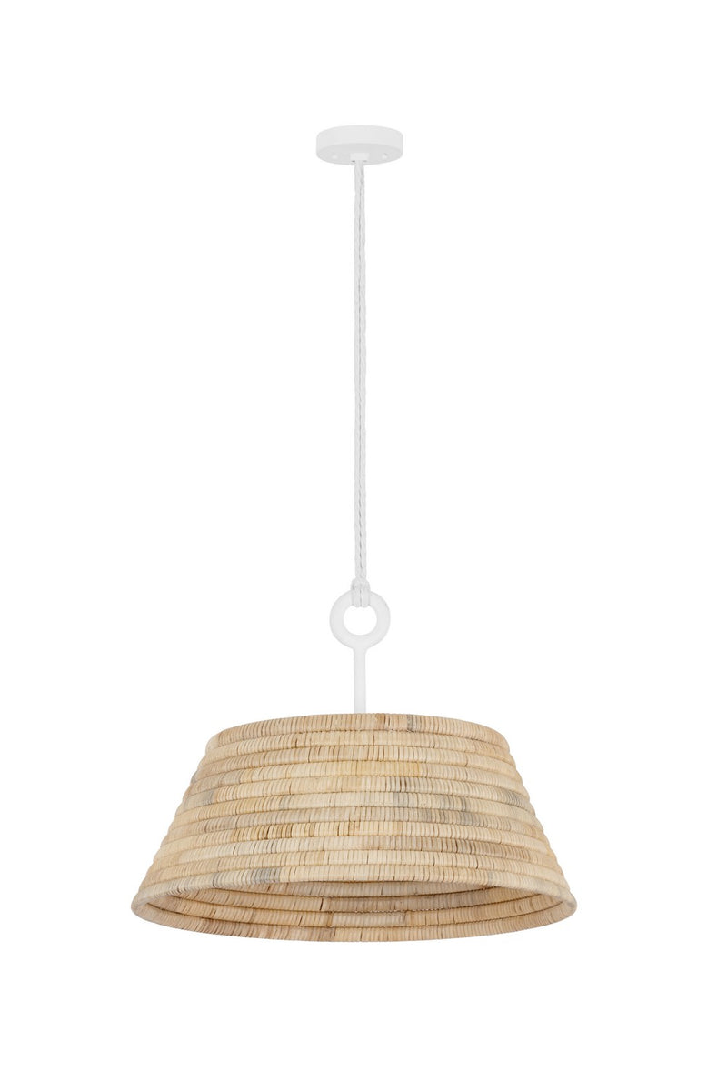 One Light Pendant<br /><span style="color:#4AB0CE;">Entrega: 4-10 dias en USA</span><br /><span style="color:#4AB0CE;font-size:60%;">PREGUNTE POR ENTREGA EN PANAMA</span><br />Collection: Sequoia<br />Finish: Gesso White