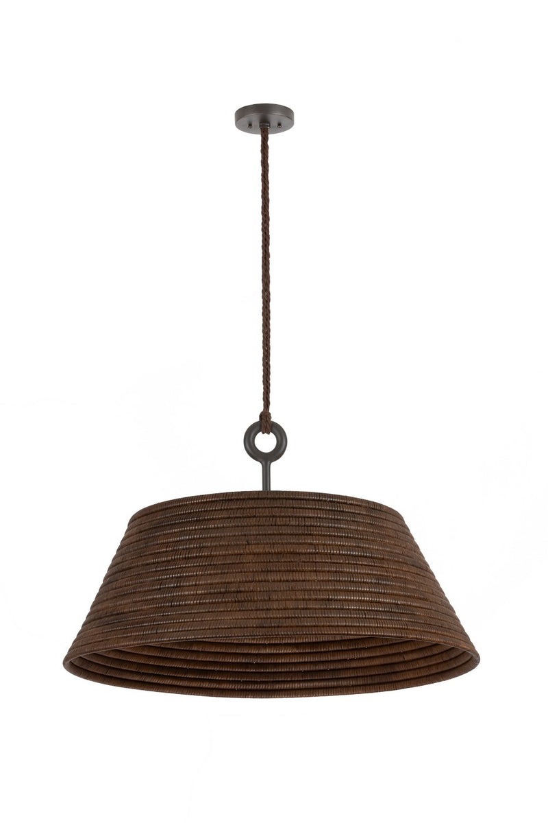 One Light Pendant<br /><span style="color:#4AB0CE;">Entrega: 4-10 dias en USA</span><br /><span style="color:#4AB0CE;font-size:60%;">PREGUNTE POR ENTREGA EN PANAMA</span><br />Collection: Sequoia<br />Finish: Textured Bronze W/ Highlight
