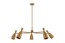 LED Chandelier<br /><span style="color:#4AB0CE;">Entrega: 4-10 dias en USA</span><br /><span style="color:#4AB0CE;font-size:60%;">PREGUNTE POR ENTREGA EN PANAMA</span><br />Collection: Spade<br />Finish: Patina Brass