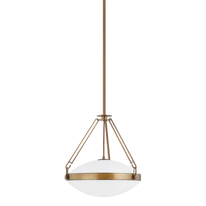 One Light Pendant<br /><span style="color:#4AB0CE;">Entrega: 4-10 dias en USA</span><br /><span style="color:#4AB0CE;font-size:60%;">PREGUNTE POR ENTREGA EN PANAMA</span><br />Collection: Kade<br />Finish: Patina Brass