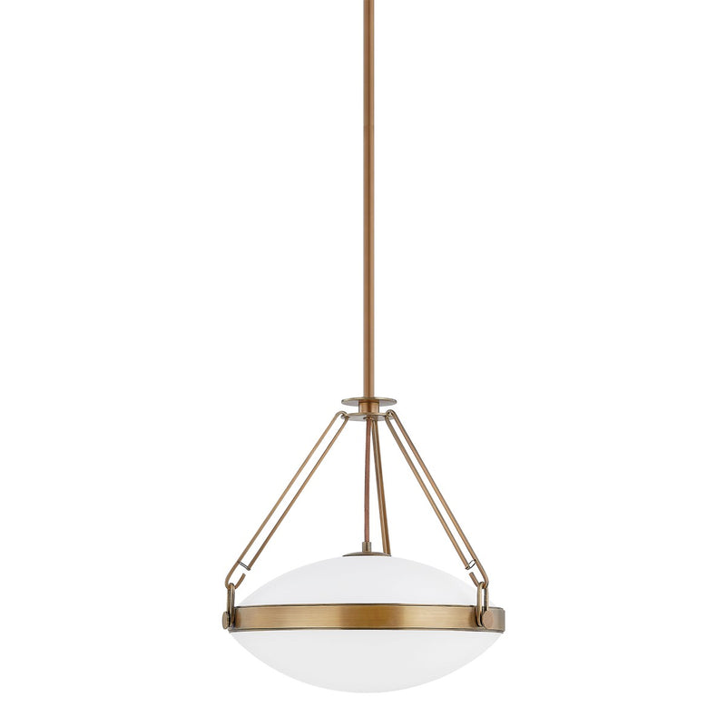 One Light Pendant<br /><span style="color:#4AB0CE;">Entrega: 4-10 dias en USA</span><br /><span style="color:#4AB0CE;font-size:60%;">PREGUNTE POR ENTREGA EN PANAMA</span><br />Collection: Kade<br />Finish: Patina Brass
