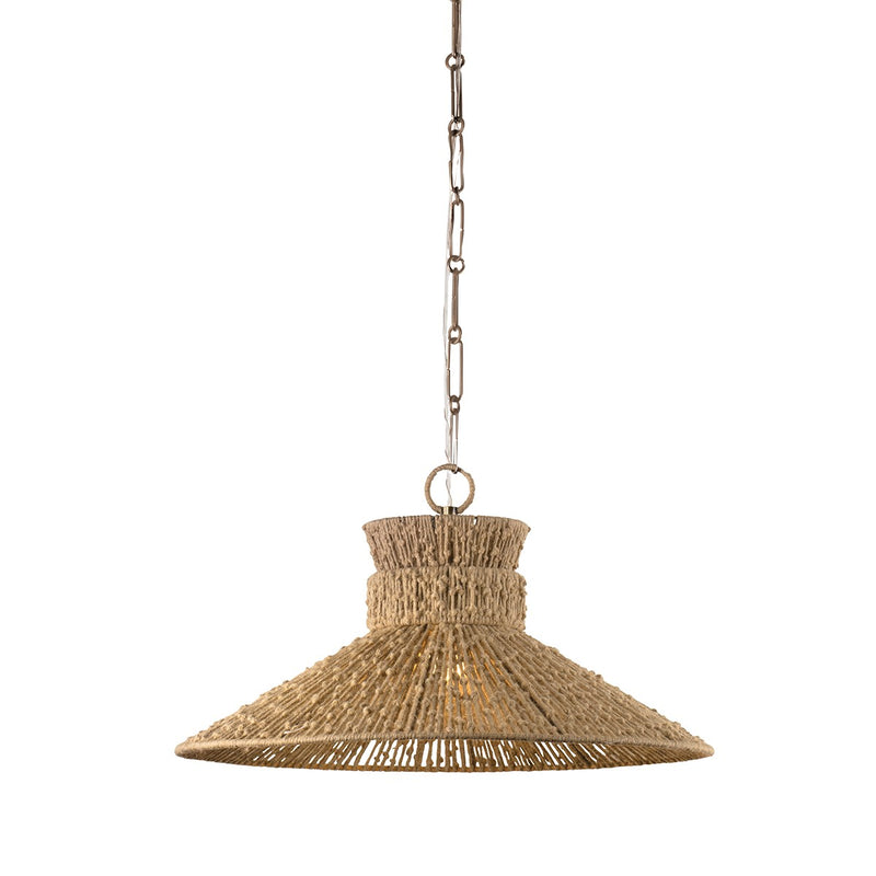 One Light Pendant<br /><span style="color:#4AB0CE;">Entrega: 4-10 dias en USA</span><br /><span style="color:#4AB0CE;font-size:60%;">PREGUNTE POR ENTREGA EN PANAMA</span><br />Collection: Raphael<br />Finish: Patina Brass