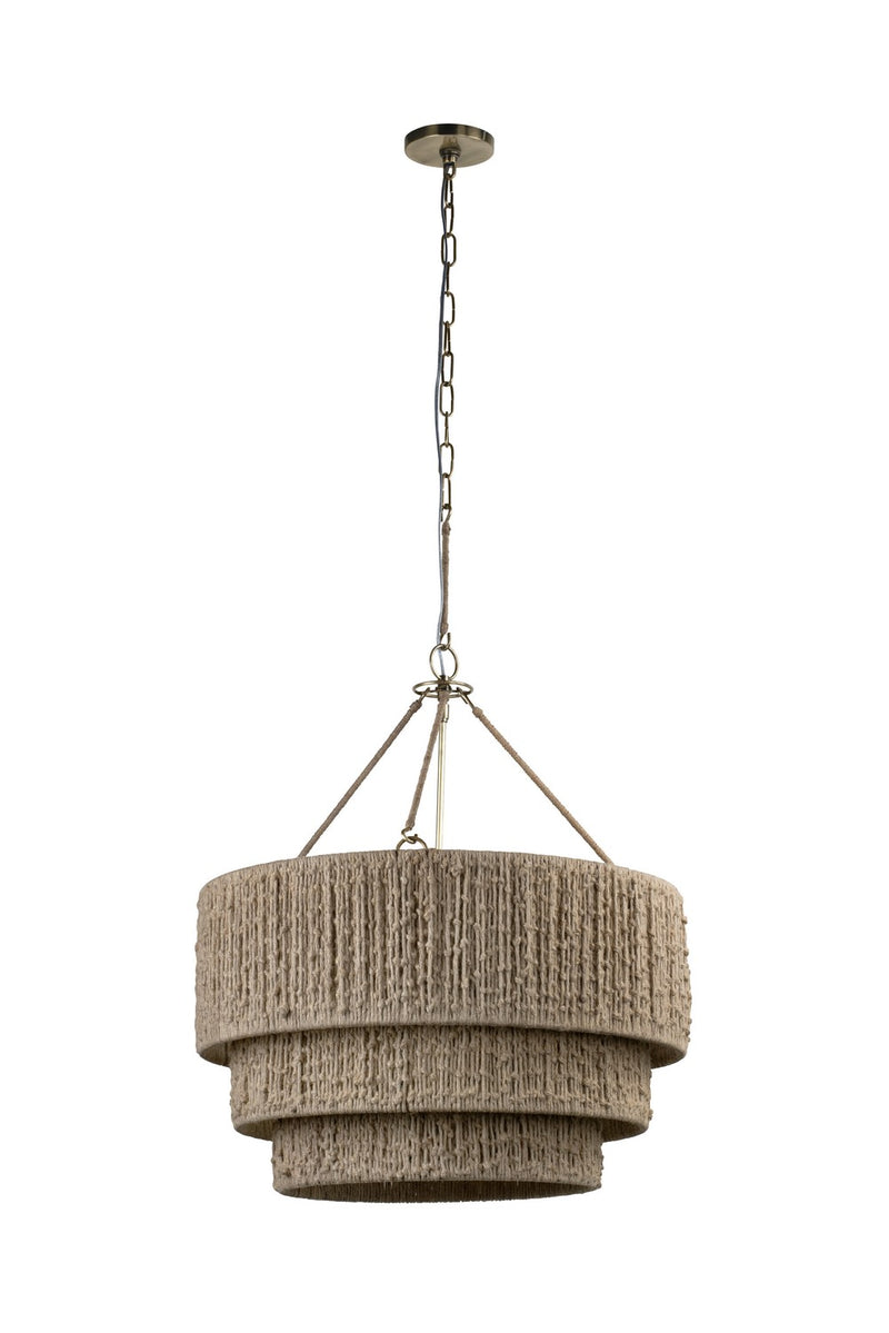 One Light Chandelier<br /><span style="color:#4AB0CE;">Entrega: 4-10 dias en USA</span><br /><span style="color:#4AB0CE;font-size:60%;">PREGUNTE POR ENTREGA EN PANAMA</span><br />Collection: Reza<br />Finish: Patina Brass