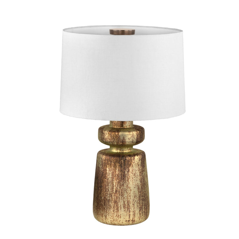 One Light Table Lamp<br /><span style="color:#4AB0CE;">Entrega: 4-10 dias en USA</span><br /><span style="color:#4AB0CE;font-size:60%;">PREGUNTE POR ENTREGA EN PANAMA</span><br />Collection: Terron<br />Finish: Patina Brass