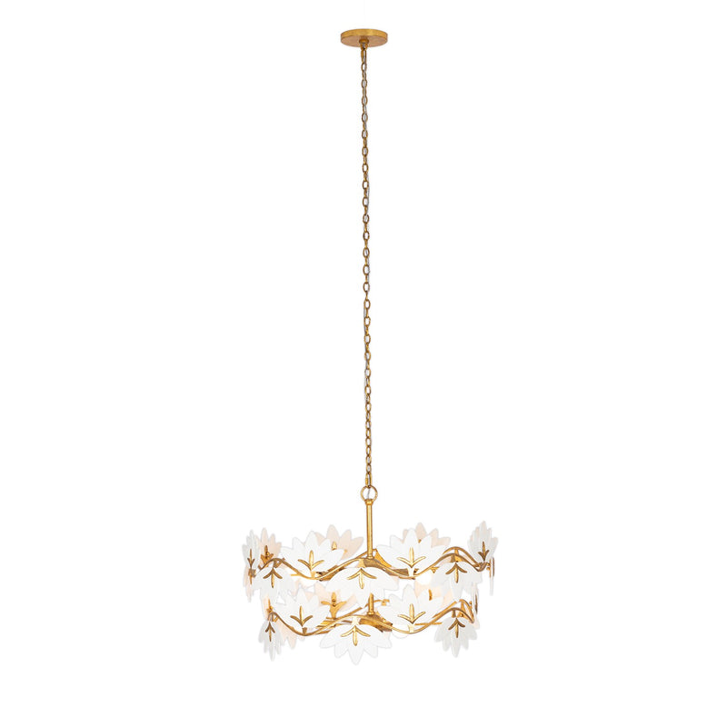 11 Light Chandelier<br /><span style="color:#4AB0CE;">Entrega: 1-2 semanas en USA</span><br /><span style="color:#4AB0CE;font-size:60%;">PREGUNTE POR ENTREGA EN PANAMA</span><br />Collection: BLOOM<br />Finish: Oxidized Gold Leaf