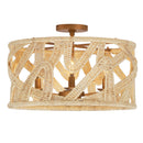 Four Light Semi Flush Mount<br /><span style="color:#4AB0CE;">Entrega: 4-10 dias en USA</span><br /><span style="color:#4AB0CE;font-size:60%;">PREGUNTE POR ENTREGA EN PANAMA</span><br />Collection: SOGA<br />Finish: Modern Gold And White