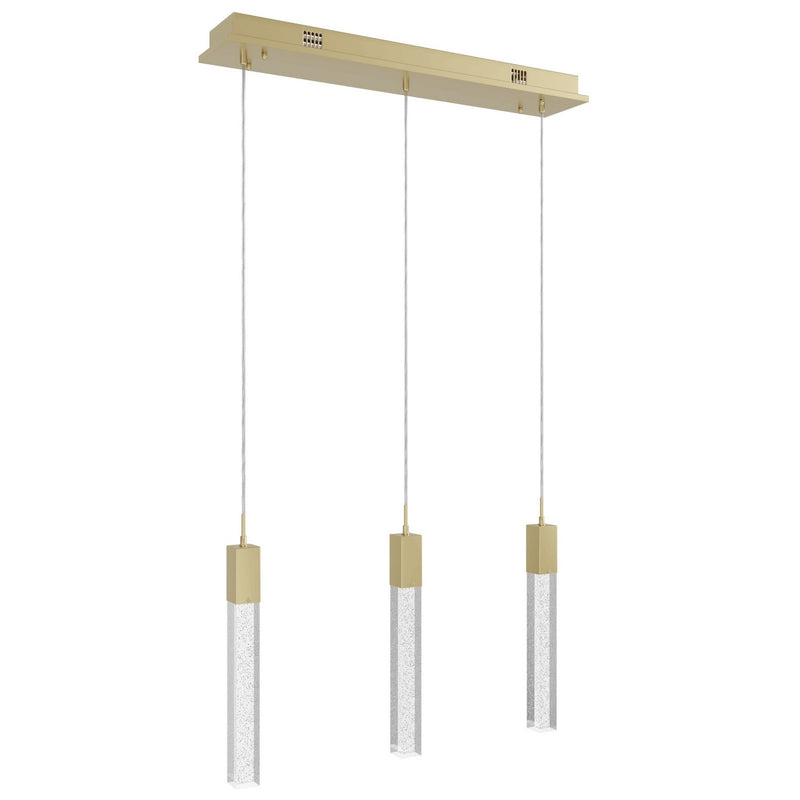 Avenue Lighting - HF1900-3-GL-BB - LED Pendant - The Original Glacier - Brushed Brass