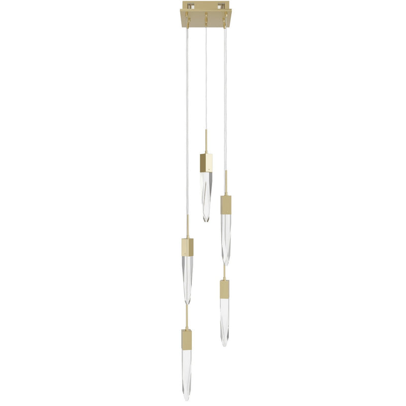 Avenue Lighting - HF1900-5-AP-BB-C - LED Pendant - Aspen - Brushed Brass