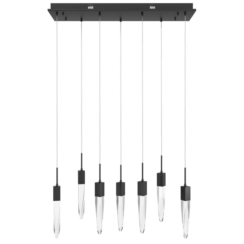 Avenue Lighting - HF1900-7-AP-BK-C - Seven Light Pendant - Aspen - Black