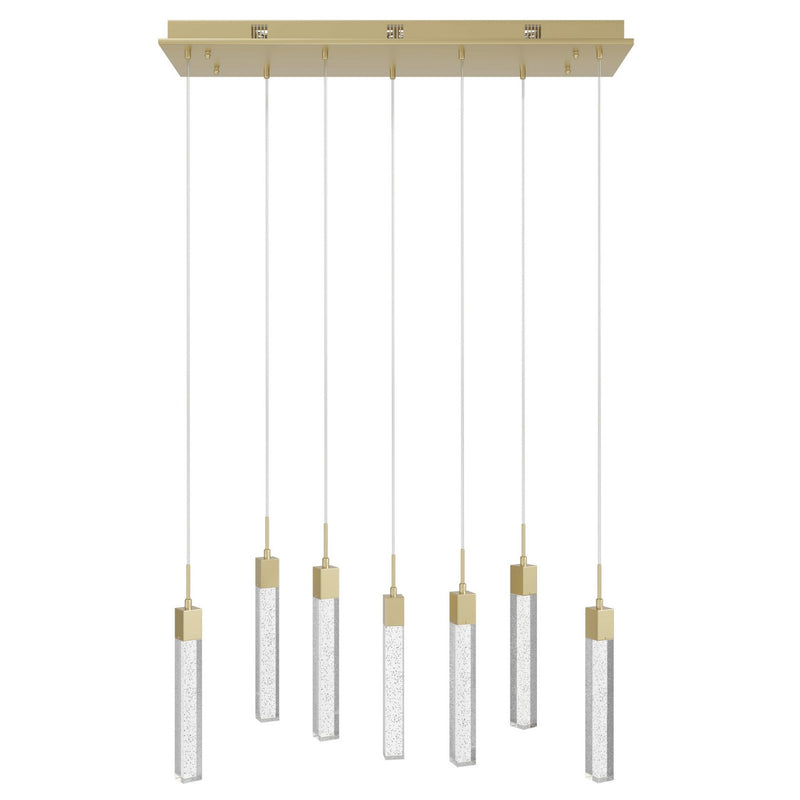 Avenue Lighting - HF1900-7-GL-BB - LED Pendant - The Original Glacier - Brushed Brass