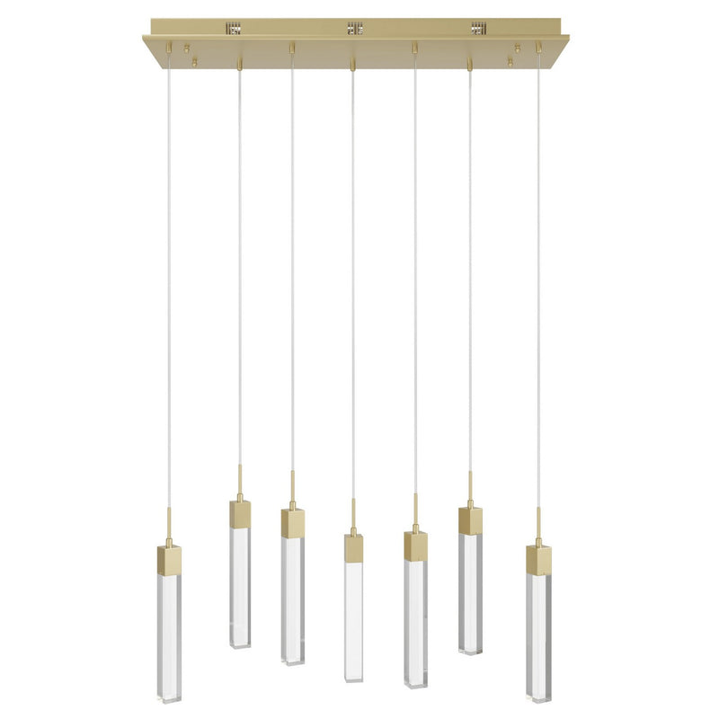 Avenue Lighting - HF1900-7-GL-BB-C - LED Pendant - The Original Glacier - Brushed Brass