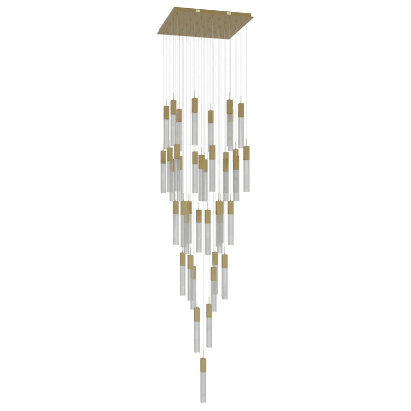 Avenue Lighting - HF1903-41-GL-BB-SNW - 41 Light Pendant - The Original Glacier - Brushed Brass