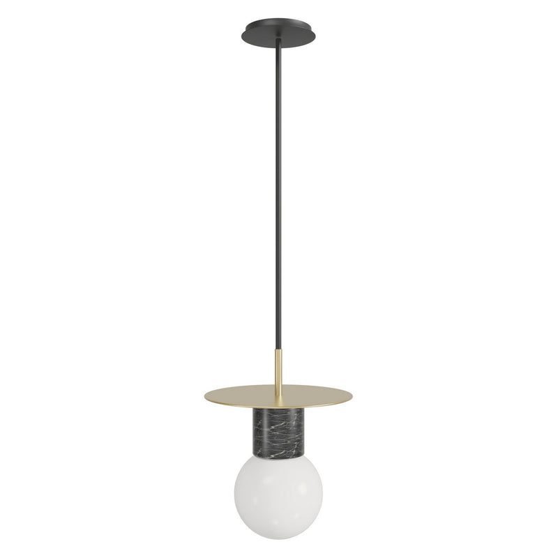 Avenue Lighting - HF1951-BB-BK - One Light Pendant - Newport - Brushed Brass / Black